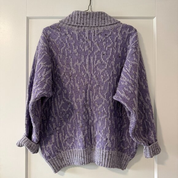 Vintage German-made wool blend grandpa sweater - women's M - Picture 10 of 10
